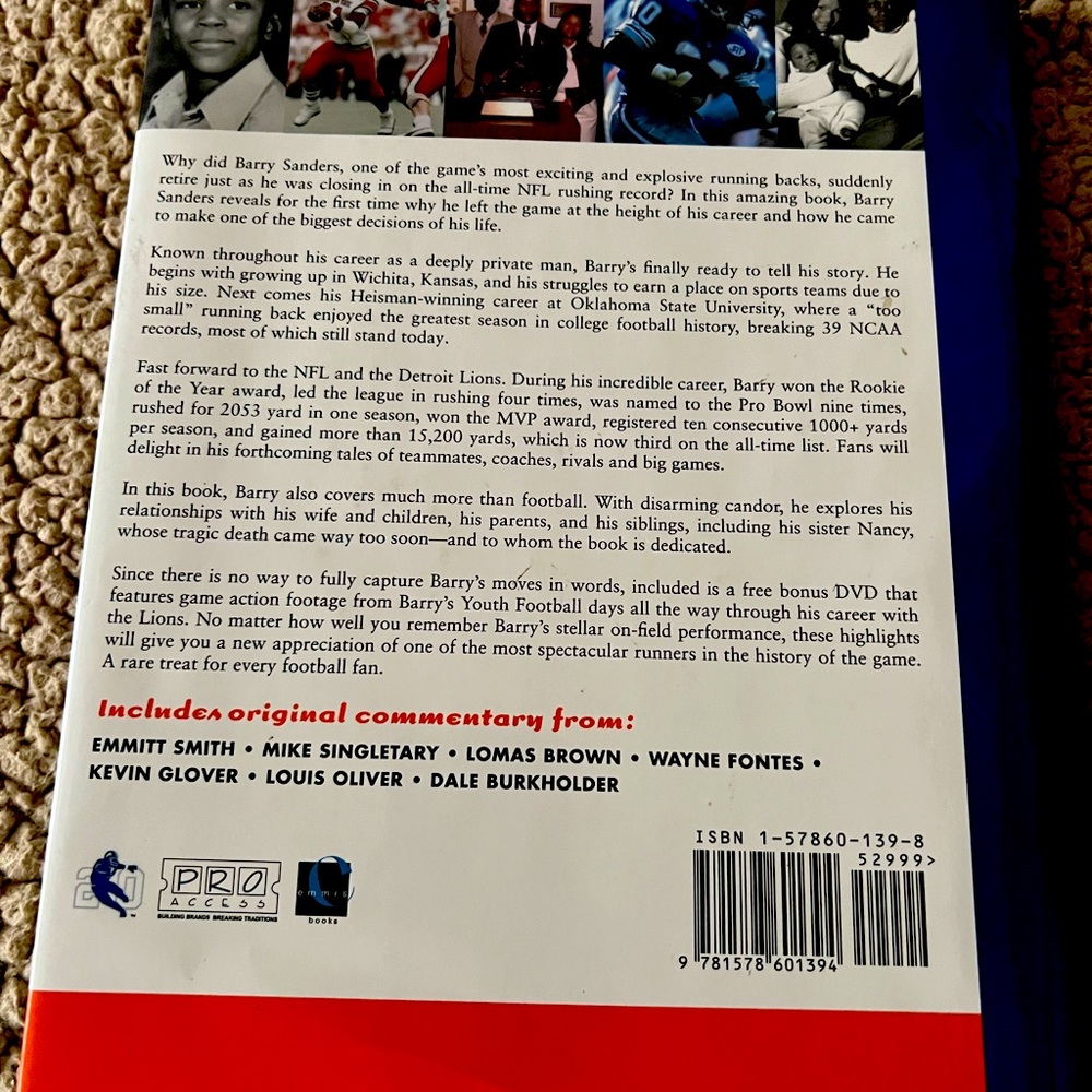 Barry Sanders, Now You See Him…book with DVD